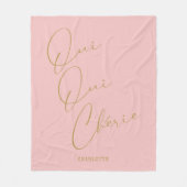 Oui Oui Chérie Französischer Zitat Chic Funny Blus Fleecedecke (Vorderseite)