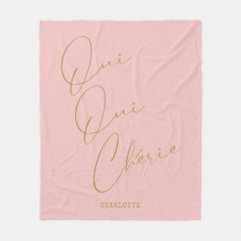 Oui Oui Chérie Französischer Zitat Chic Funny Blus Fleecedecke