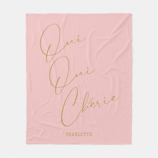 Oui Oui Chérie Französischer Zitat Chic Funny Blus Fleecedecke (Vorderseite)