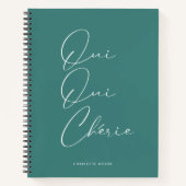 Oui Oui Chérie Französisches Zitat Chic Funny Mint Notizblock (Vorderseite)