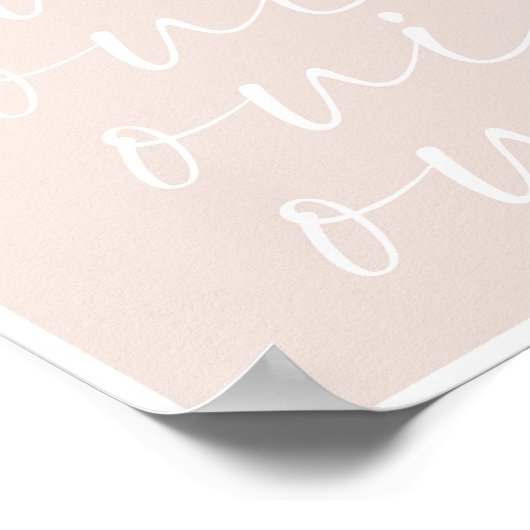 Oui Oui Oui Peach Hintergrund Poster (Ecke)