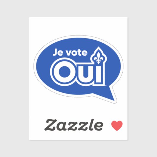 OUI-Quebec-Referendum Aufkleber (Blatt)