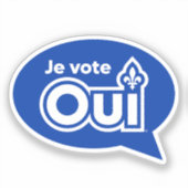 OUI-Quebec-Referendum Aufkleber (Vorderseite)