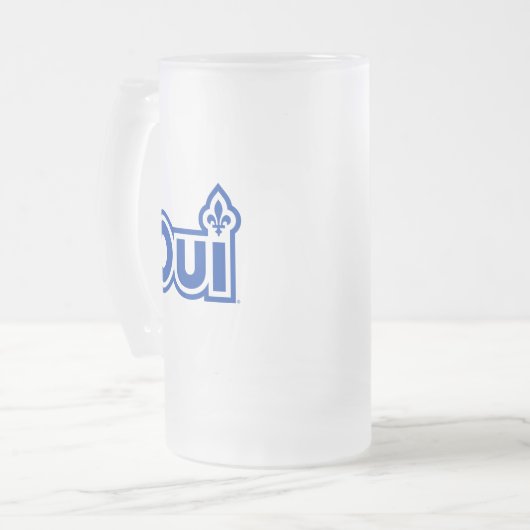 OUI-Quebec-Referendum Mattglas Bierglas (Vorderseite Links)