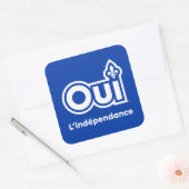 OUI-Quebec-Referendum Quadratischer Aufkleber (Umschlag)