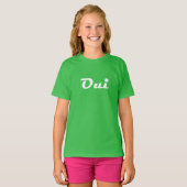 Oui Shirt, Green Oui Tshirt, Gold Oui T-Shirt, Par T-Shirt (Vorne ganz)