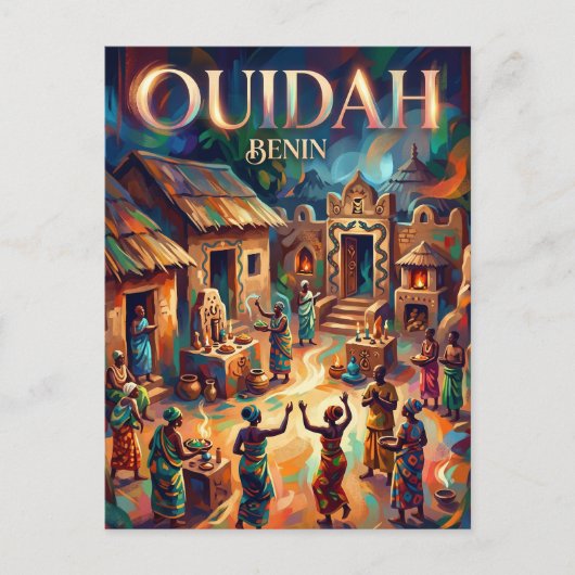 Ouidah Python Tempel Benin Postkarte (Vorderseite)