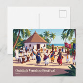 Ouidah Voodoo-Festival Benin Postkarte (Vorne/Hinten)