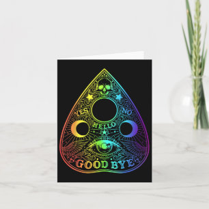Ouija Board Planchette Gothic Paranormal Halloween Karte