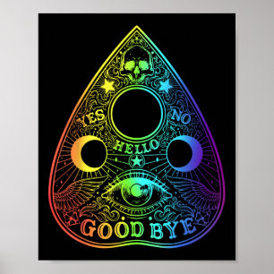 Ouija Board Planchette Gothic Paranormal Halloween Poster