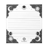 Ouija Lined Notepad Witchy Office Supply Notizblock (Vorderseite)