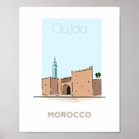 Oujda City travel poster - morocco travel poster (Vorne)