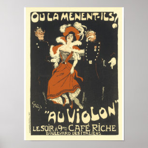 Oulamentalics Au Violon Vintage französische Werbu Poster