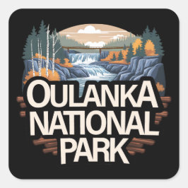 Oulanka Nationalpark Finnland Quadratischer Aufkleber
