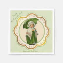 Ould Ireland Irish Umbrella Girl Napkins