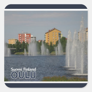 OULU-Aufkleber Quadratischer Aufkleber