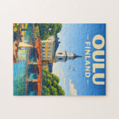 Oulu Finland Jigsaw Puzzle Vintage Travel (Horizontal)