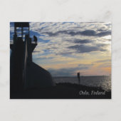 Oulu Finnland: Nallikari Beach Lighthouse Postcard Postkarte (Vorderseite)