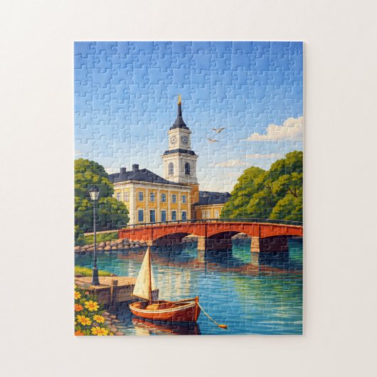Oulu Finnland Puzzle Vintage Reise (Vertikal)