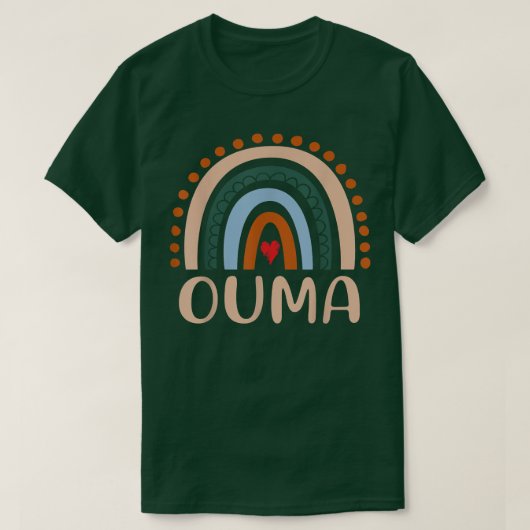 Ouma Rainbow Grandma Niedlich Mütter Day Funny Oum T-Shirt (Design vorne)