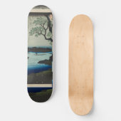Oumaygashi - Vintage japanische Edo River Scene Skateboard (Vorderseite)