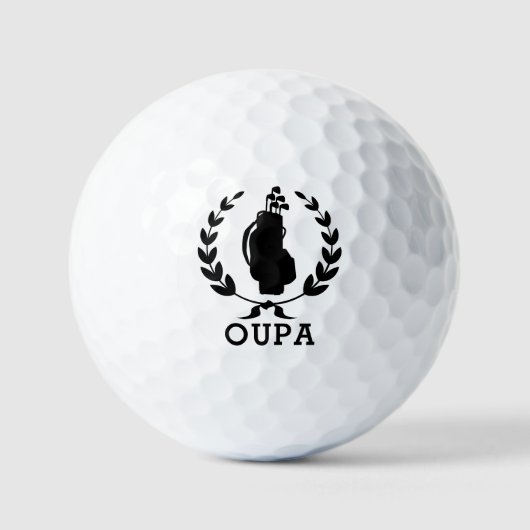Oupa Vatertag Golf Bag Kranz Personalisiert Golfball (Vorderseite)