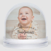Our 1st Christmas as Grandparents Baby Photo Schneekugeln (Vorderseite)