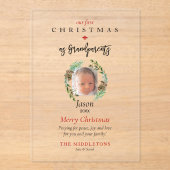 Our 1st Christmas as Grandparents Child Photo Acryleinladungen (Vorderseite)