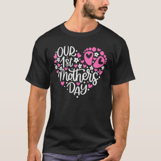 Our 1st Mother's Day Pregnancy Gender Reveal Baby T-Shirt