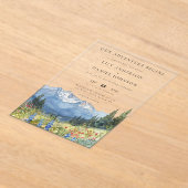 Our Adventure Mountain Wildflowers Floral Wedding Acryleinladungen (Ablage )