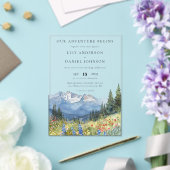 Our Adventure Mountain Wildflowers Floral Wedding Acryleinladungen (In Situ (Hochzeit))