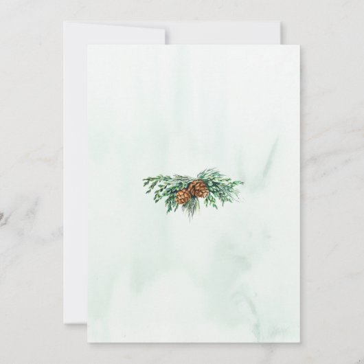 Our Adventure Rustic Pine Tree Forest Wedding Save The Date (Rückseite)