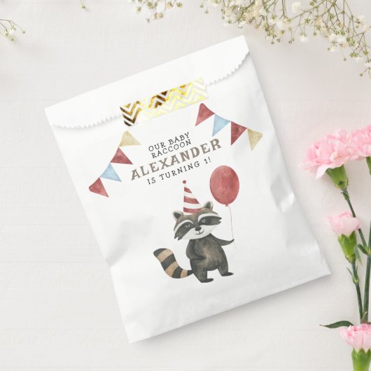 Our Baby Raccoon 1st Birthday Geschenktütchen (Versiegelt)