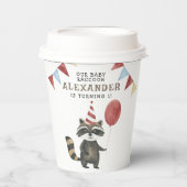 Our Baby Raccoon 1st Birthday  Pappbecher (Vorderseite)