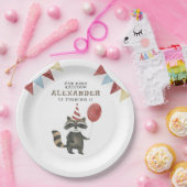 Our Baby Raccoon 1st Birthday Pappteller (Party)