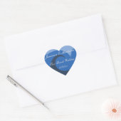 "Our Beach Wedding" - "Blue Tide" Herz-Aufkleber (Umschlag)