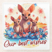 Our Best Wishes Glasuntersetzer (Vorderseite)