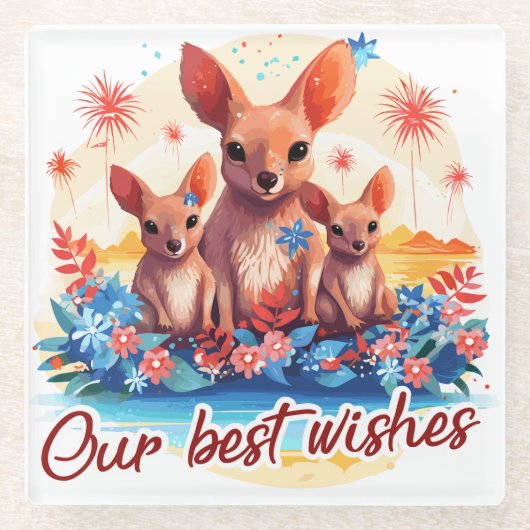 Our Best Wishes Glasuntersetzer (Vorderseite)