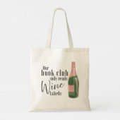 Our Book Club Reads Wine Labels Funny Watercolor Tragetasche (Rückseite)