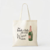 Our Book Club Reads Wine Labels Funny Watercolor Tragetasche (Vorne)