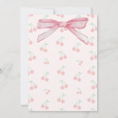 Our Cherry on Top Baby Shower Invitation Einladung (Rückseite)