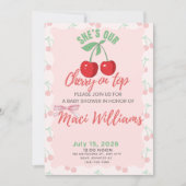 Our Cherry on Top Baby Shower Invitation Einladung (Vorderseite)