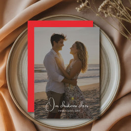 Our Christmas Cheer Couple Photo Holiday Card Feiertagskarte