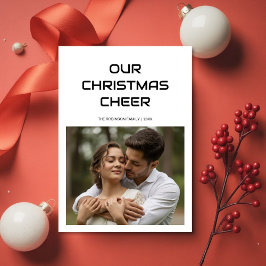 Our Christmas Cheer Winter Couple Holiday Card Feiertagskarte