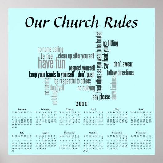 Our Church Rules Poster (Vorne)