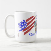 Our Dad Our Hero Photo Stars & Stripes Flag  Kaffeetasse (Links)