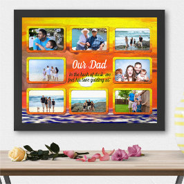 Our Dad Sunset 2443 Family Photo Collage Art Print Poster