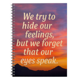 "Our Eyes Speak" - Emotional Quote Notebook — Notizblock