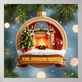 Our Family Christmas Magic Ornament Poster