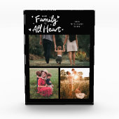 Our Family Is All Heart Black Fotoblock (Vorderseite)